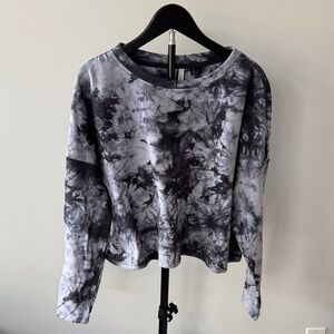 Zella Monochrome Tie-Dye Long Sleeve Top